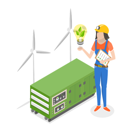 Free Sustainable energy source イラスト
