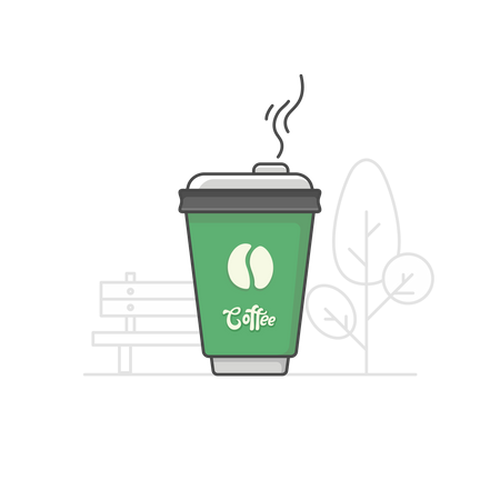 Free Takeaway coffee  Illustration