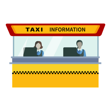 Free Taxi-Informationszentrum  Illustration