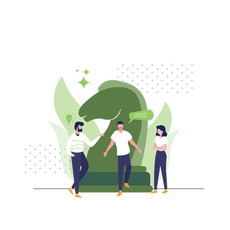 Free Team zur Entwicklung von Geschäftsstrategien  Illustration