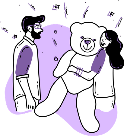 Free Teddy Day  Illustration