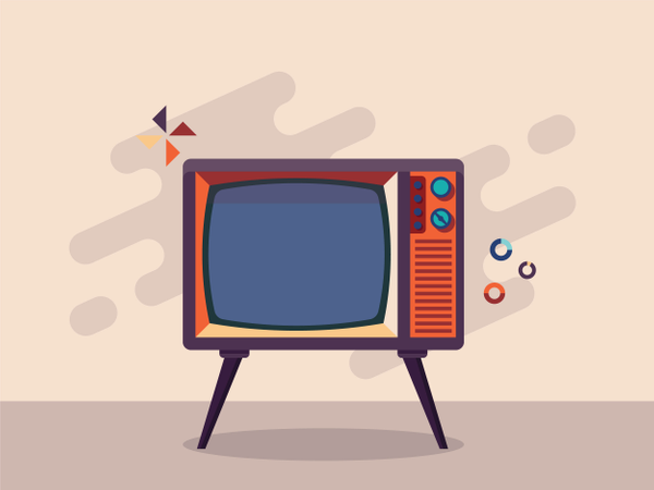 Free Télévision rétro  Illustration