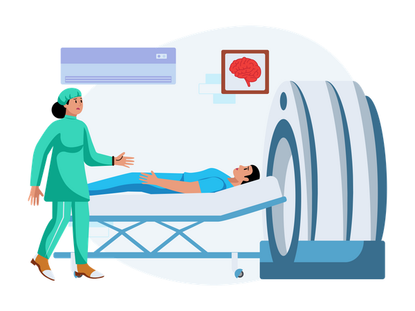 Free Teste de ressonância magnética do paciente  Ilustração