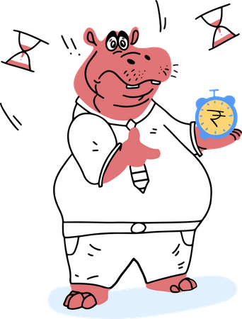 Free Time is money  Illustration