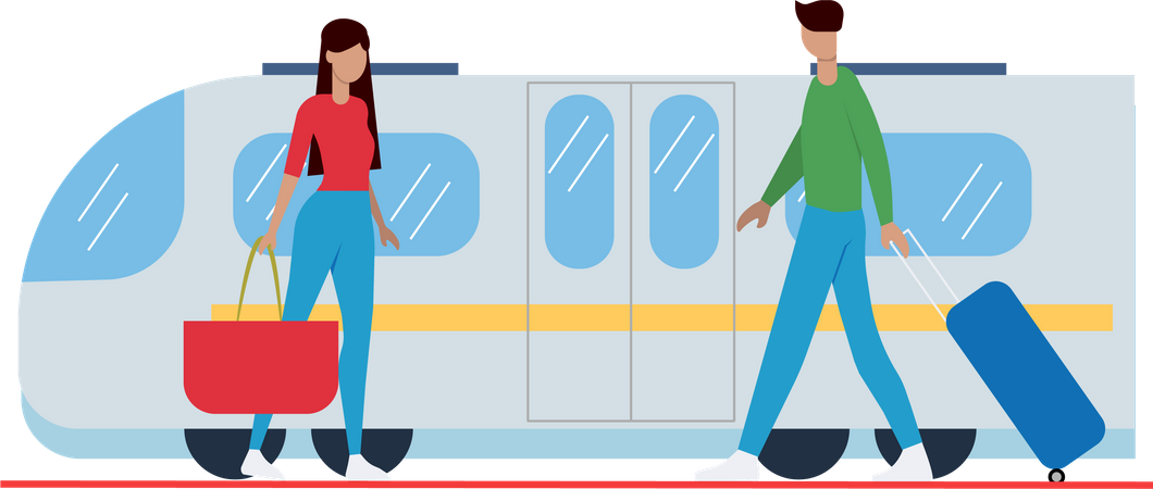 Free Traveling back to home  Illustration