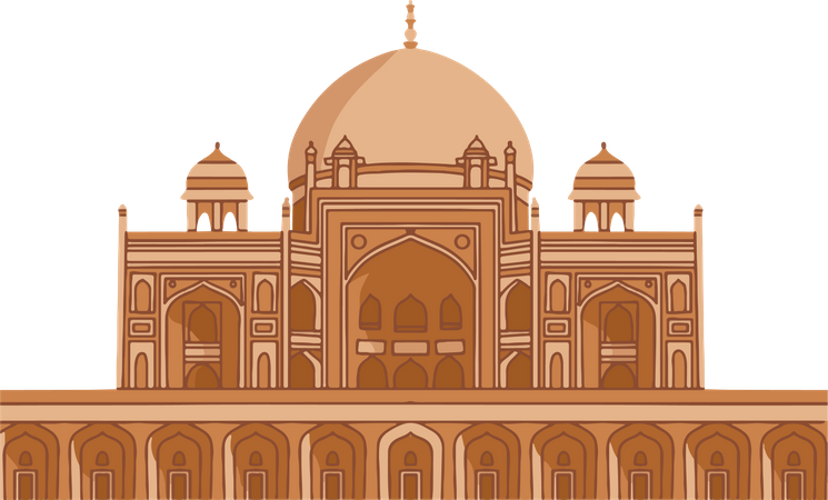 Free Tumba de humayun  Ilustração