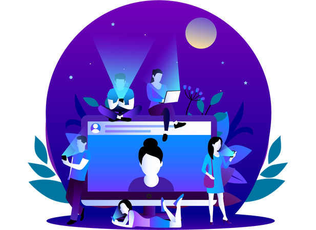 Free Utilisateurs des médias sociaux  Illustration