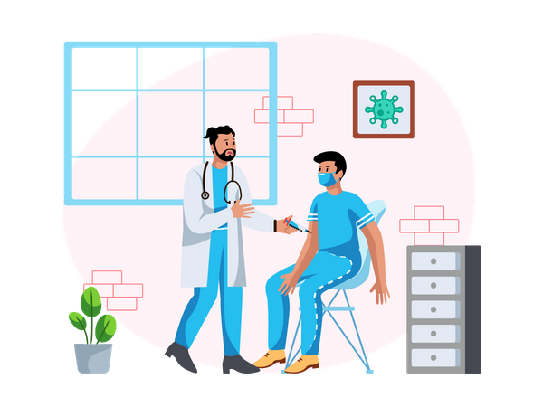 Free Vaccination  イラスト