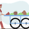 vegetable vendor illustration