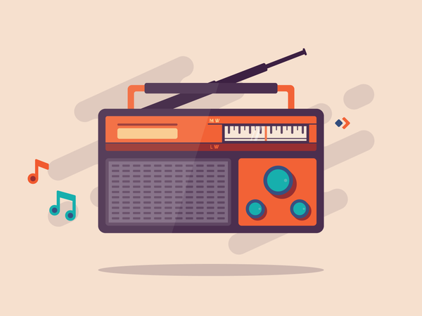 Free Vintage Radio  Illustration