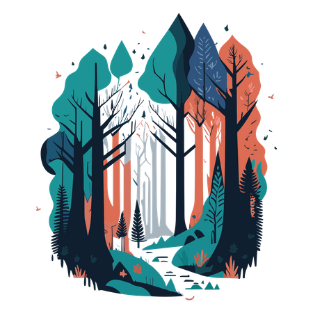 Free Vue sur la forêt  Illustration