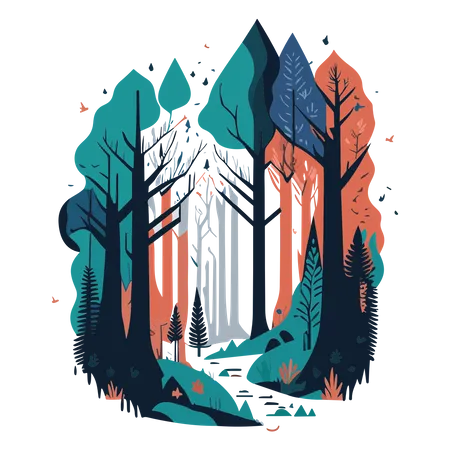 Free Vue sur la forêt  Illustration