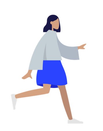 Free Walking girl  Illustration