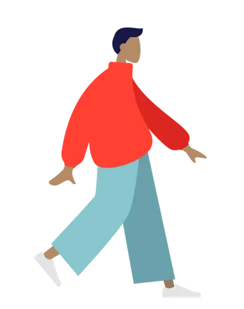 Free Walking man  Illustration