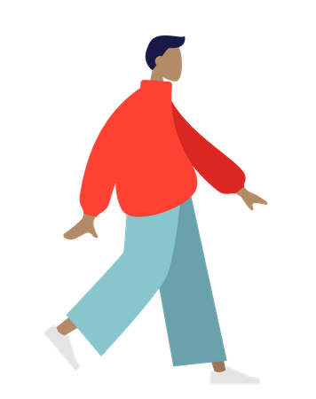 Free Walking man  Illustration