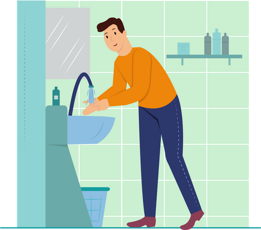 Free Wash Hands Frequently  イラスト