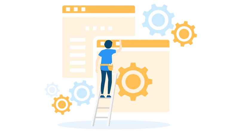 Free Website maintenance  Illustration