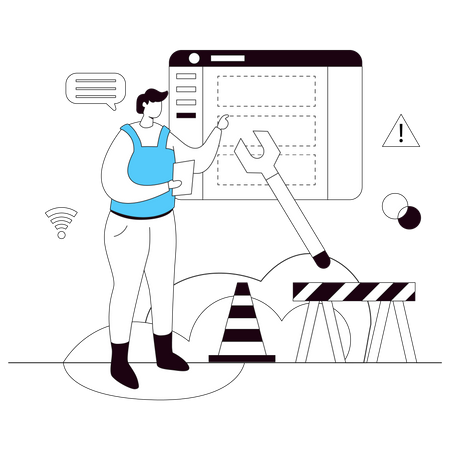 Free Website Maintenance Illustration