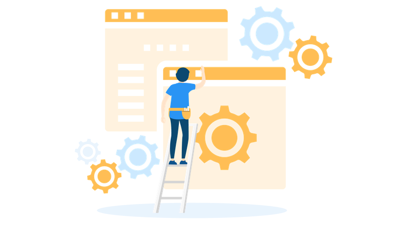 Free Website maintenance  Illustration