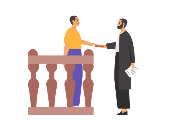 Free Witness taking oath to speak truth  Illustration