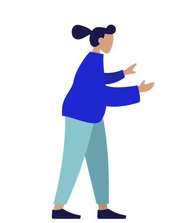 Free Woman gesture  Illustration