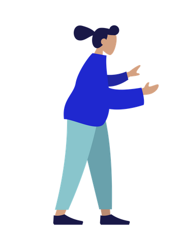 Free Woman gesture  Illustration