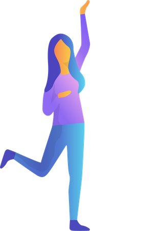Free Woman  Illustration