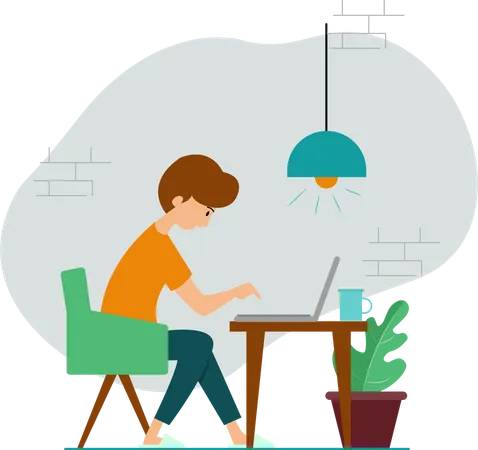 Free Work From Home  Illustration