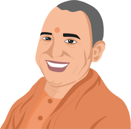 Free Yogi Adityanath  イラスト