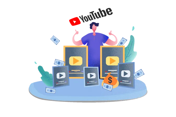 Free MMO Youtube Marketing Landingpage Illustration