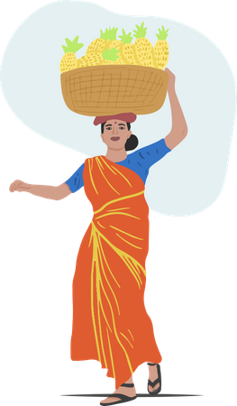Fruit Vendor Illustration
