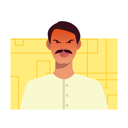 Frustrated man Illustration