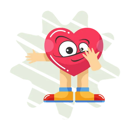 Funny heart Illustration