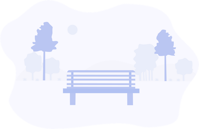 Garden sitting area Illustration