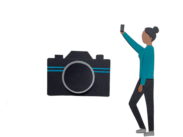 Girl and camera Illustration