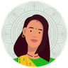 gujarati woman illustration svg