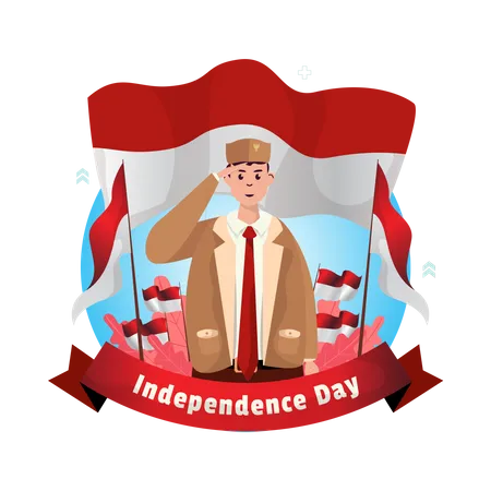 Happy Indonesian independence day Illustration