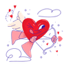 illustration for heart arrow