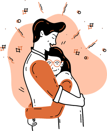 Hug Day Illustration