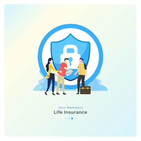Join to Life Insurance Agent Illustration