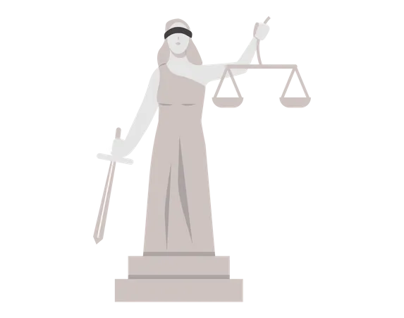 Justice goddess Illustration