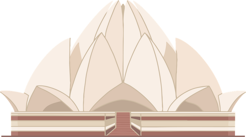 Lotus Temple Illustration