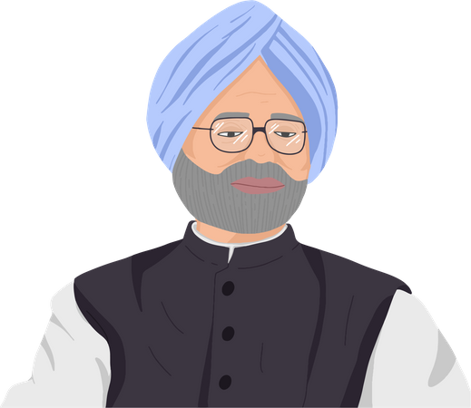 Manmohan Singh Illustration