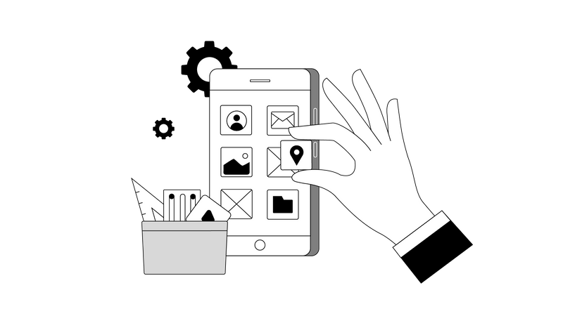 Best Free Mobile app UI UX design Illustration download in PNG & Vector ...