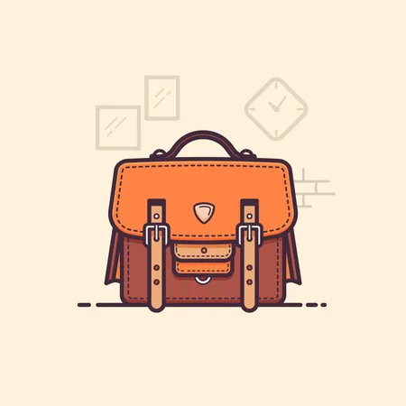 Office Bag Illustration