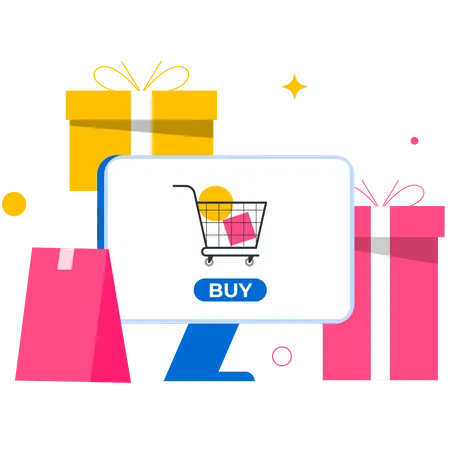 Online shopping site Illustration