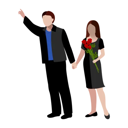 Passengers Calling Taxi Illustration