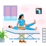 illustrations of physiotherapy session