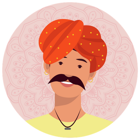 Rajasthani male Illustration