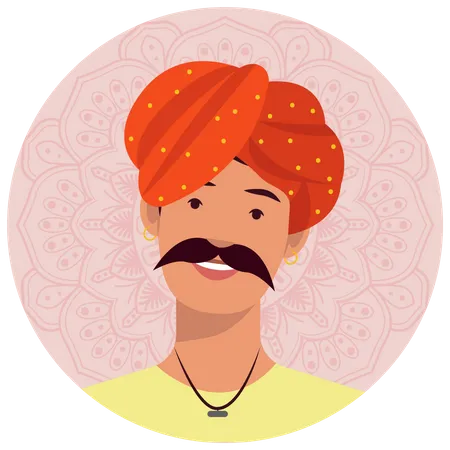 Rajasthani male Illustration